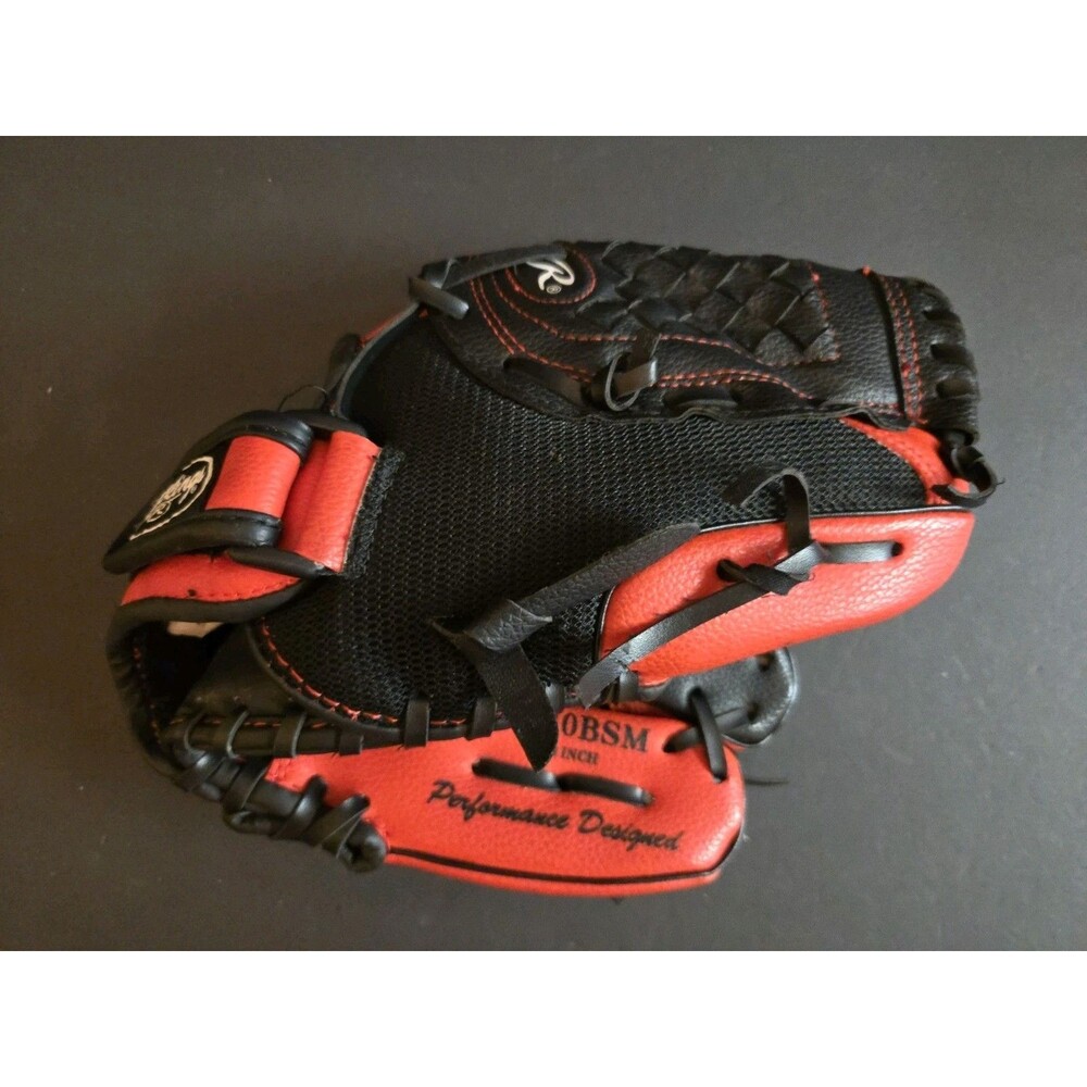 Rawlings Players Series Youth T-Ball Beginner Baseball Glove PL10BSM 10" Red/Blk